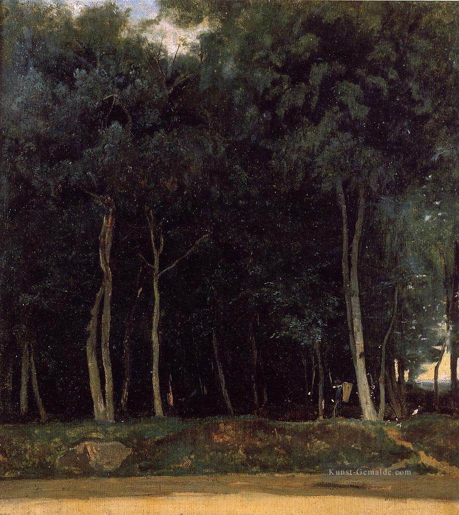 Fontainebleau die Bas Breau Straße Jean Baptiste Camille Corot Wald Ölgemälde